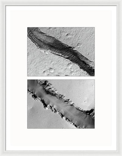 Planet Mars #461 - detail - diptych / Art Photo - Framed Print