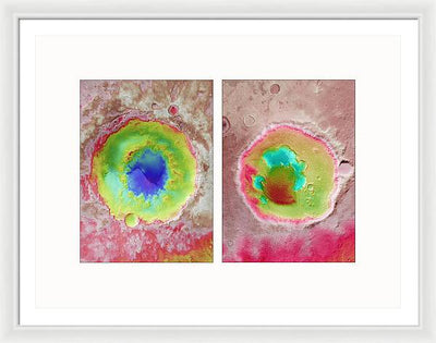 Planet Mars #464 - detail - diptych / Art Photo - Framed Print