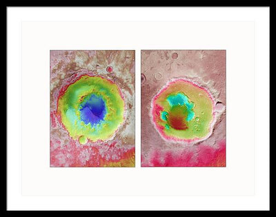 Planet Mars #464 - detail - diptych / Art Photo - Framed Print