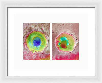 Planet Mars #464 - detail - diptych / Art Photo - Framed Print