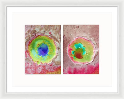 Planet Mars #464 - detail - diptych / Art Photo - Framed Print