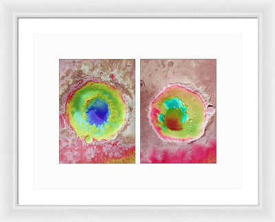 Planet Mars #464 - detail - diptych / Art Photo - Framed Print