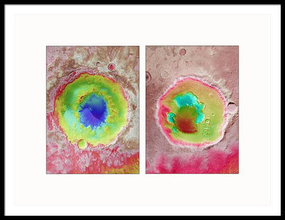 Planet Mars #464 - detail - diptych / Art Photo - Framed Print