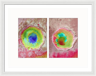 Planet Mars #464 - detail - diptych / Art Photo - Framed Print