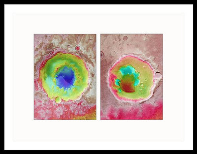 Planet Mars #464 - detail - diptych / Art Photo - Framed Print