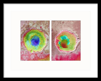 Planet Mars #464 - detail - diptych / Art Photo - Framed Print