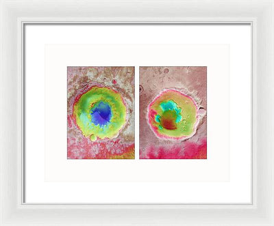 Planet Mars #464 - detail - diptych / Art Photo - Framed Print