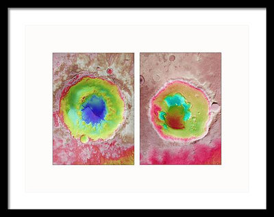 Planet Mars #464 - detail - diptych / Art Photo - Framed Print