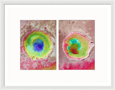 Planet Mars #464 - detail - diptych / Art Photo - Framed Print