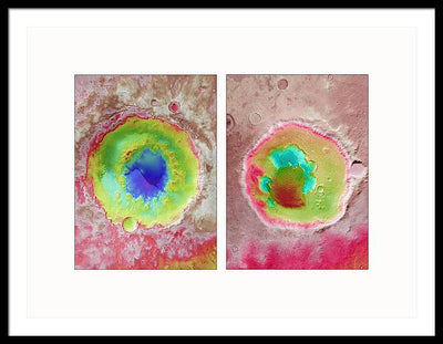 Planet Mars #464 - detail - diptych / Art Photo - Framed Print