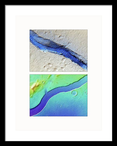 Planet Mars #466 - detail - diptych / Art Photo - Framed Print