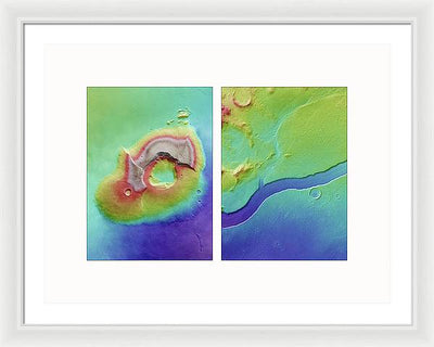 Planet Mars #467 - detail - Diptych / Art Photo - Framed Print