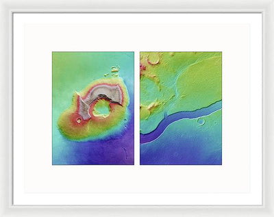 Planet Mars #467 - detail - Diptych / Art Photo - Framed Print