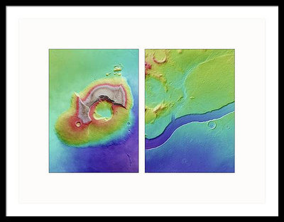 Planet Mars #467 - detail - Diptych / Art Photo - Framed Print