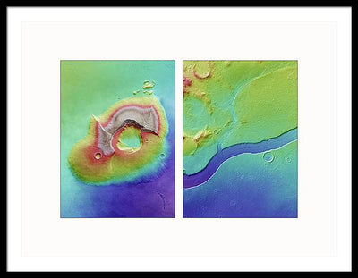 Planet Mars #467 - detail - Diptych / Art Photo - Framed Print