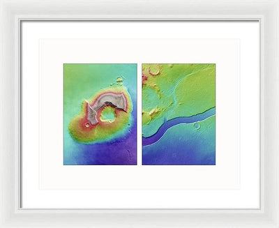 Planet Mars #467 - detail - Diptych / Art Photo - Framed Print