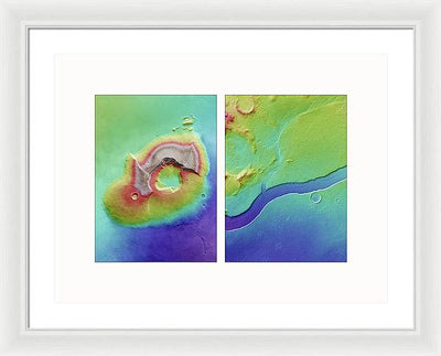 Planet Mars #467 - detail - Diptych / Art Photo - Framed Print