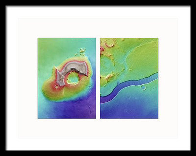 Planet Mars #467 - detail - Diptych / Art Photo - Framed Print