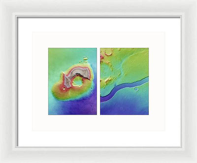 Planet Mars #467 - detail - Diptych / Art Photo - Framed Print