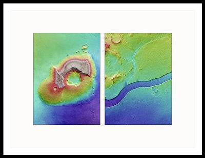 Planet Mars #467 - detail - Diptych / Art Photo - Framed Print