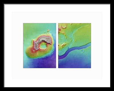 Planet Mars #467 - detail - Diptych / Art Photo - Framed Print