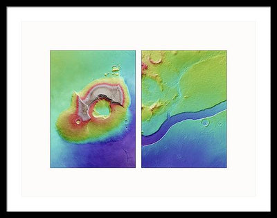 Planet Mars #467 - detail - Diptych / Art Photo - Framed Print