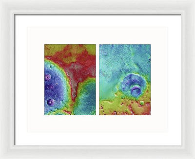 Planet Mars #468 - detail - diptych / Art Photo - Framed Print