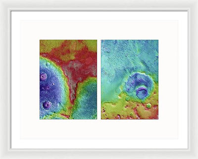 Planet Mars #468 - detail - diptych / Art Photo - Framed Print