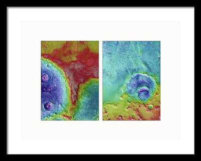 Planet Mars #468 - detail - diptych / Art Photo - Framed Print