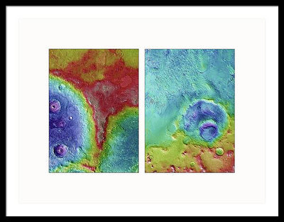 Planet Mars #468 - detail - diptych / Art Photo - Framed Print