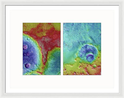 Planet Mars #468 - detail - diptych / Art Photo - Framed Print