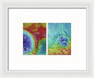 Planet Mars #468 - detail - diptych / Art Photo - Framed Print