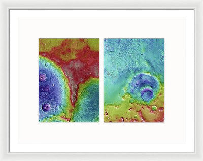 Planet Mars #468 - detail - diptych / Art Photo - Framed Print