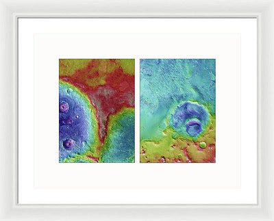 Planet Mars #468 - detail - diptych / Art Photo - Framed Print