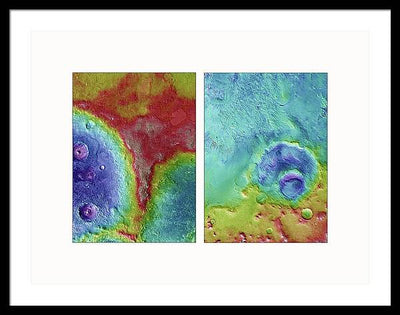 Planet Mars #468 - detail - diptych / Art Photo - Framed Print