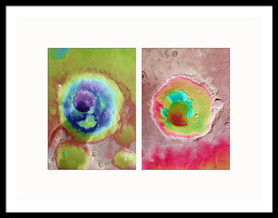 Planet Mars #469 - detail - diptych / Art Photo - Framed Print