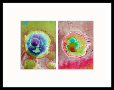 Planet Mars #469 - detail - diptych / Art Photo - Framed Print