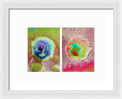 Planet Mars #469 - detail - diptych / Art Photo - Framed Print