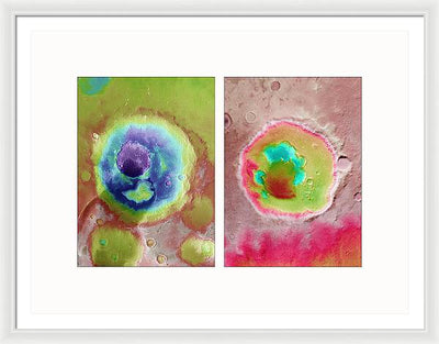 Planet Mars #469 - detail - diptych / Art Photo - Framed Print