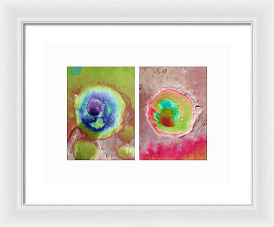 Planet Mars #469 - detail - diptych / Art Photo - Framed Print