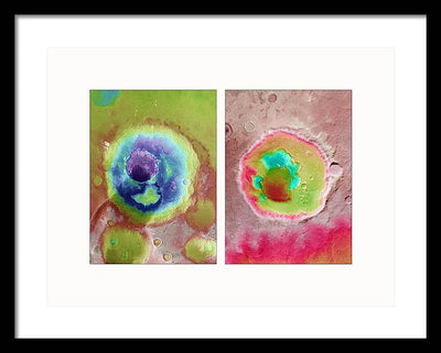 Planet Mars #469 - detail - diptych / Art Photo - Framed Print