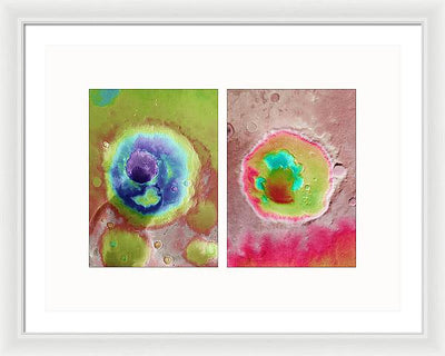 Planet Mars #469 - detail - diptych / Art Photo - Framed Print