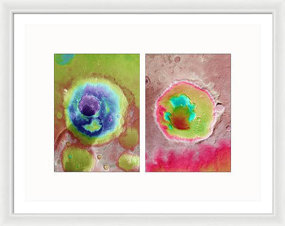 Planet Mars #469 - detail - diptych / Art Photo - Framed Print