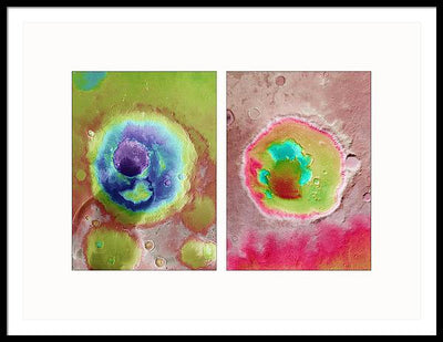 Planet Mars #469 - detail - diptych / Art Photo - Framed Print