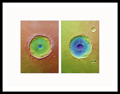 Planet Mars #471 - detail -diptych / Art Photo - Framed Print