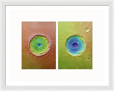 Planet Mars #471 - detail -diptych / Art Photo - Framed Print