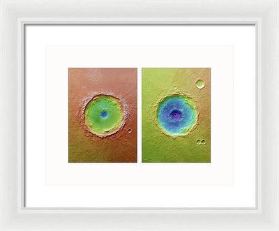 Planet Mars #471 - detail -diptych / Art Photo - Framed Print