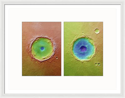 Planet Mars #471 - detail -diptych / Art Photo - Framed Print