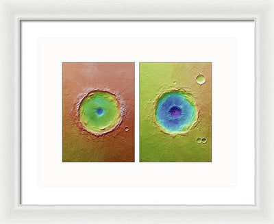 Planet Mars #471 - detail -diptych / Art Photo - Framed Print