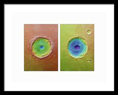 Planet Mars #471 - detail -diptych / Art Photo - Framed Print